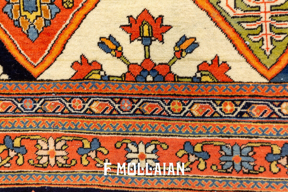 Kashan Mohtasham Rug Highly Unique n°:669436